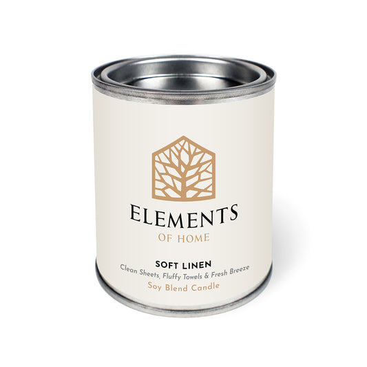 Soft Linen Candle In A Tin