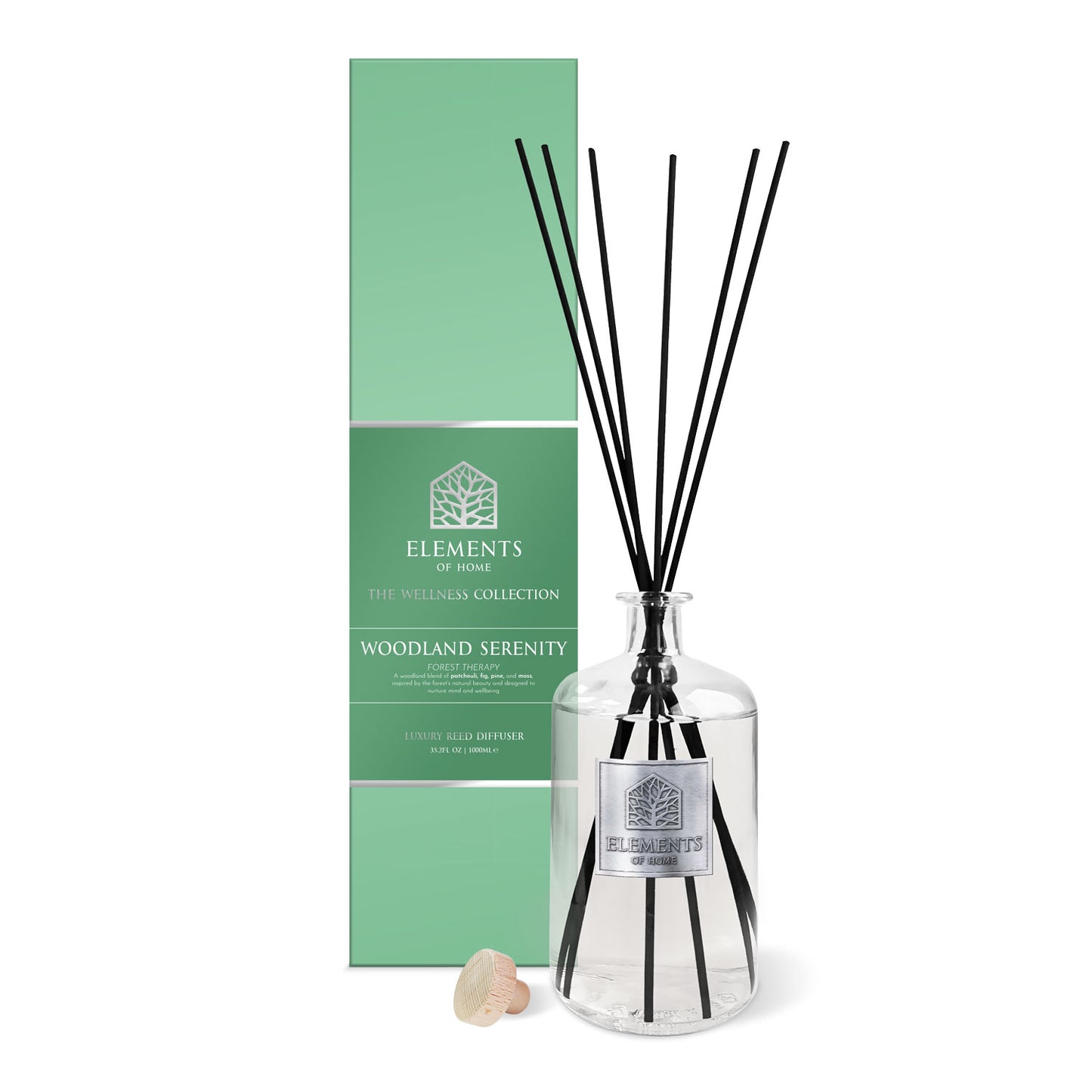Woodland Serenity 1000ml Wellness Reed Diffuser - Forest Therapy