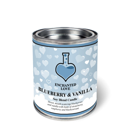 Blueberry & Vanilla Tin Candle