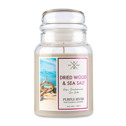 Dried Wood & Sea Salt - 623g Purple River Scented Candle