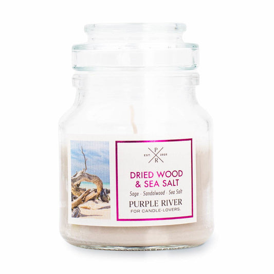 Dried Wood & Sea Salt - 113g Purple River Scented Candle