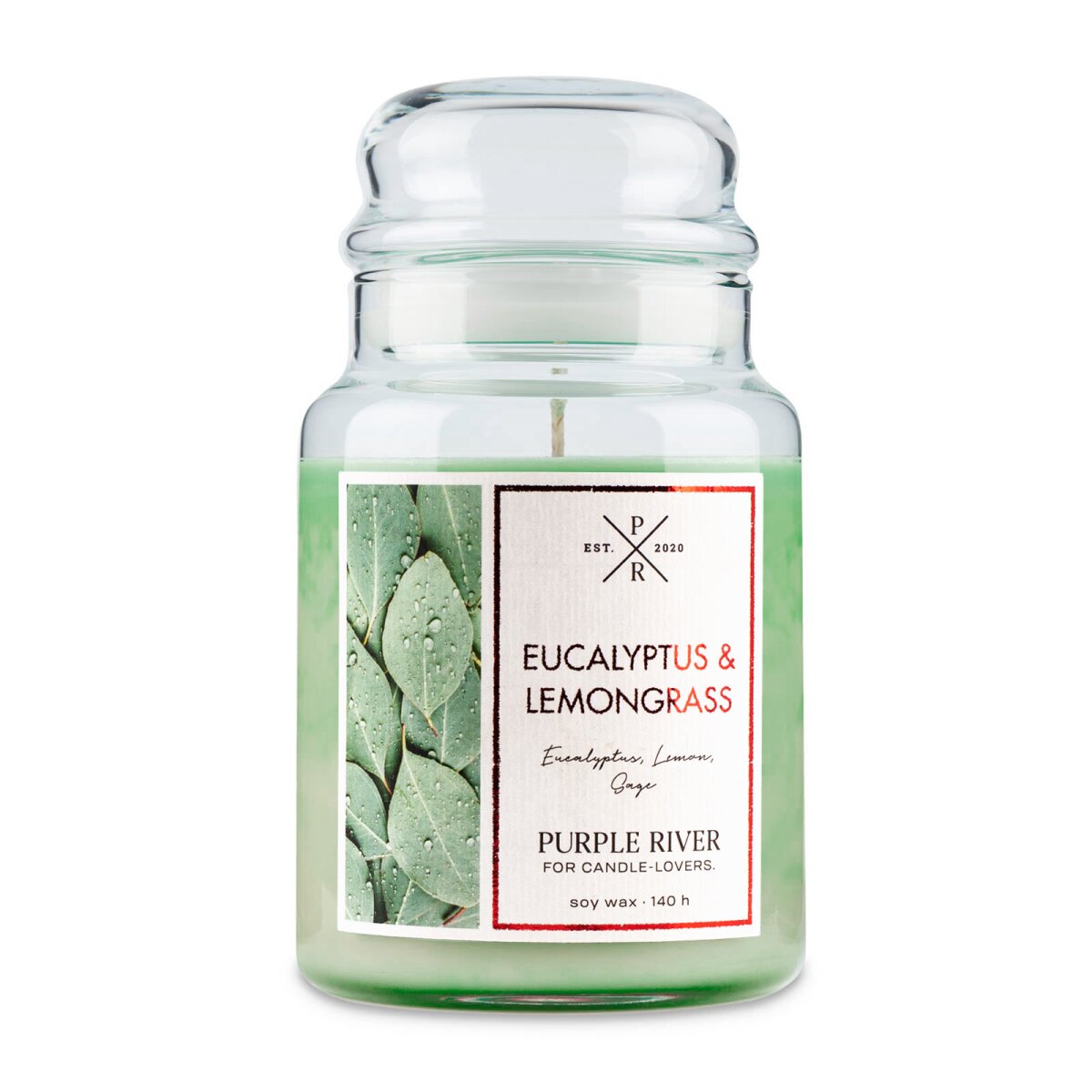 Eucalyptus & Lemongrass - 623g Purple River Scented Candle