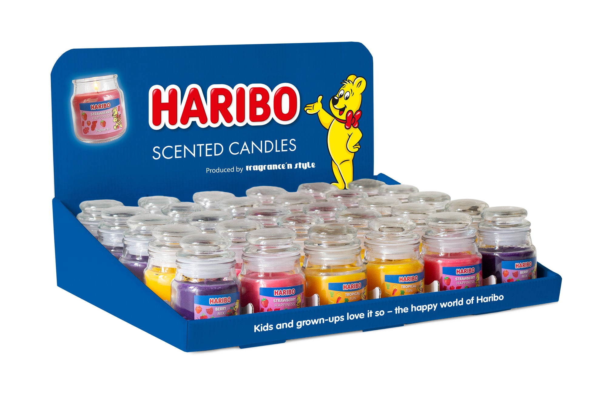 Counter Display All Year 30 x 85g Scented Candle Haribo