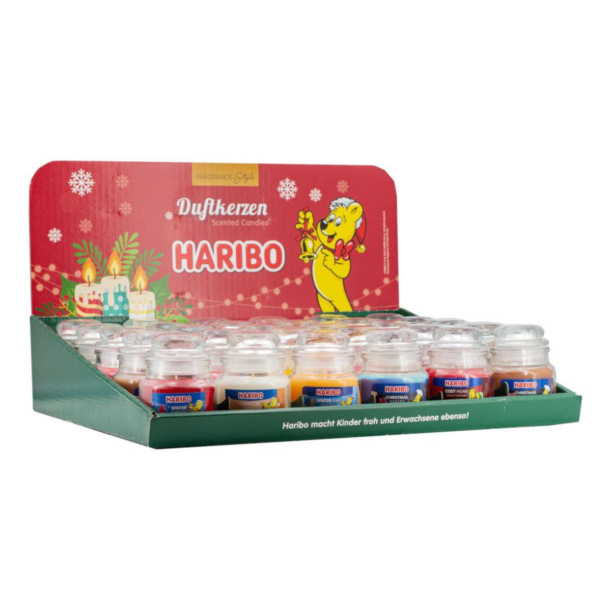 Counter Display Winter 30 x 85g Scented Candle Haribo