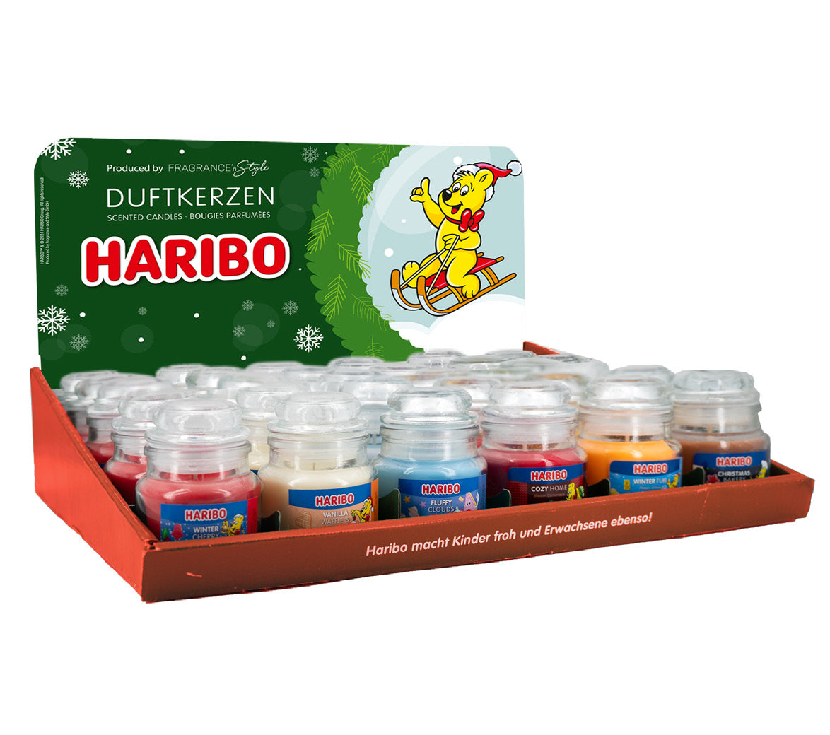 Counter Display Winter 30 x 85g Scented Candle Haribo