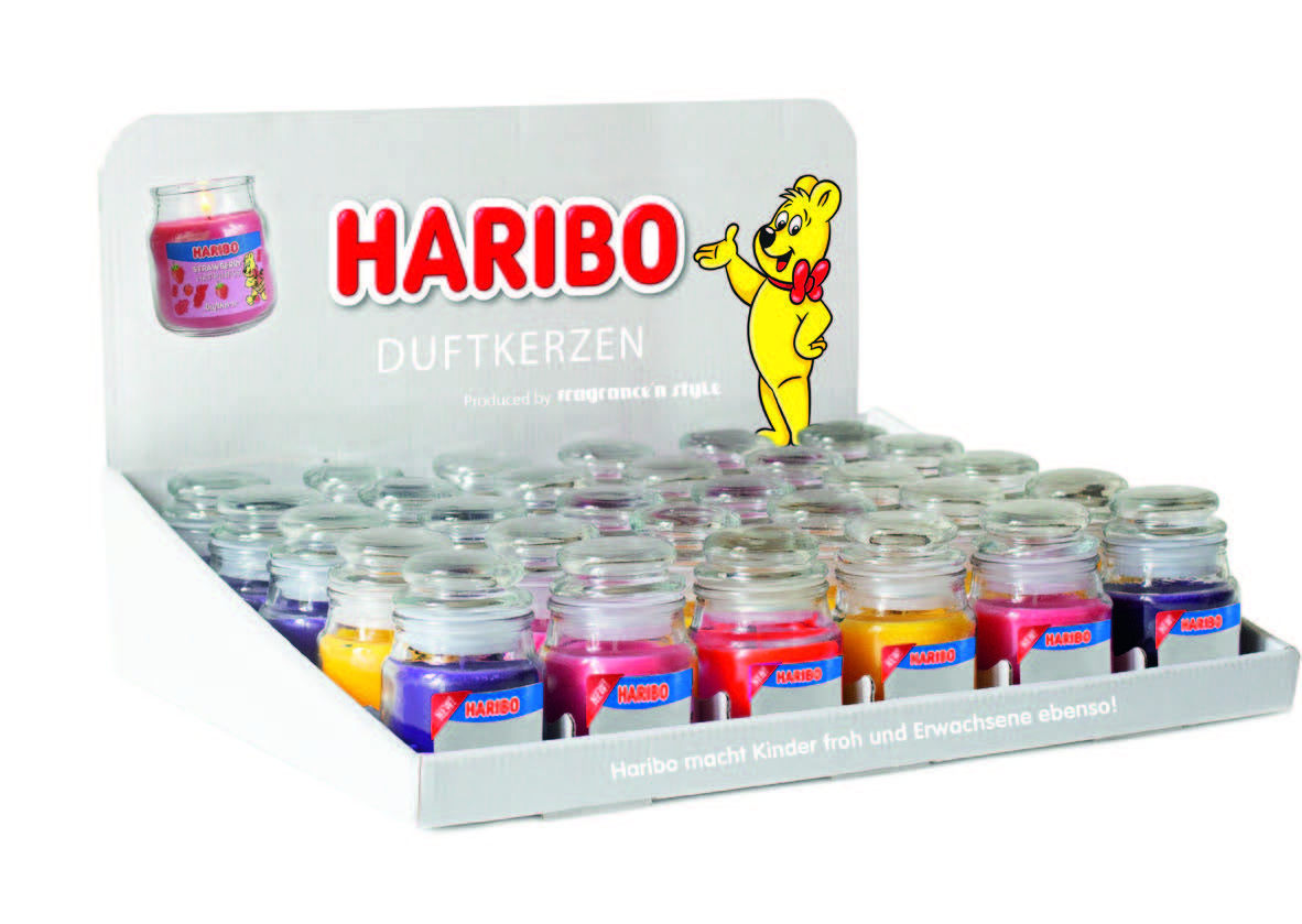 Counter Display Island 30 x 85g Scented Candle Haribo