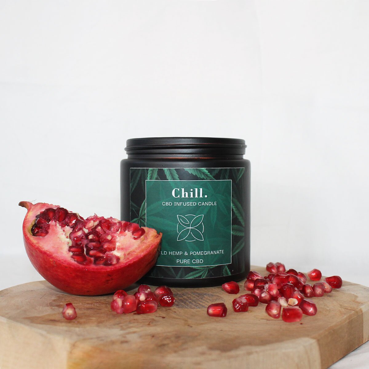 Chill - Wild Hemp & Pomegranate 350g CBD Scented Candle