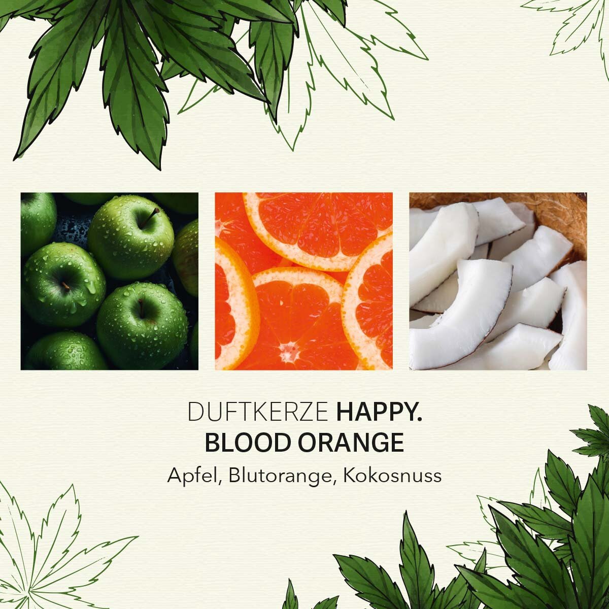 Happy - Blood Orange 350g CBD Scented Candle