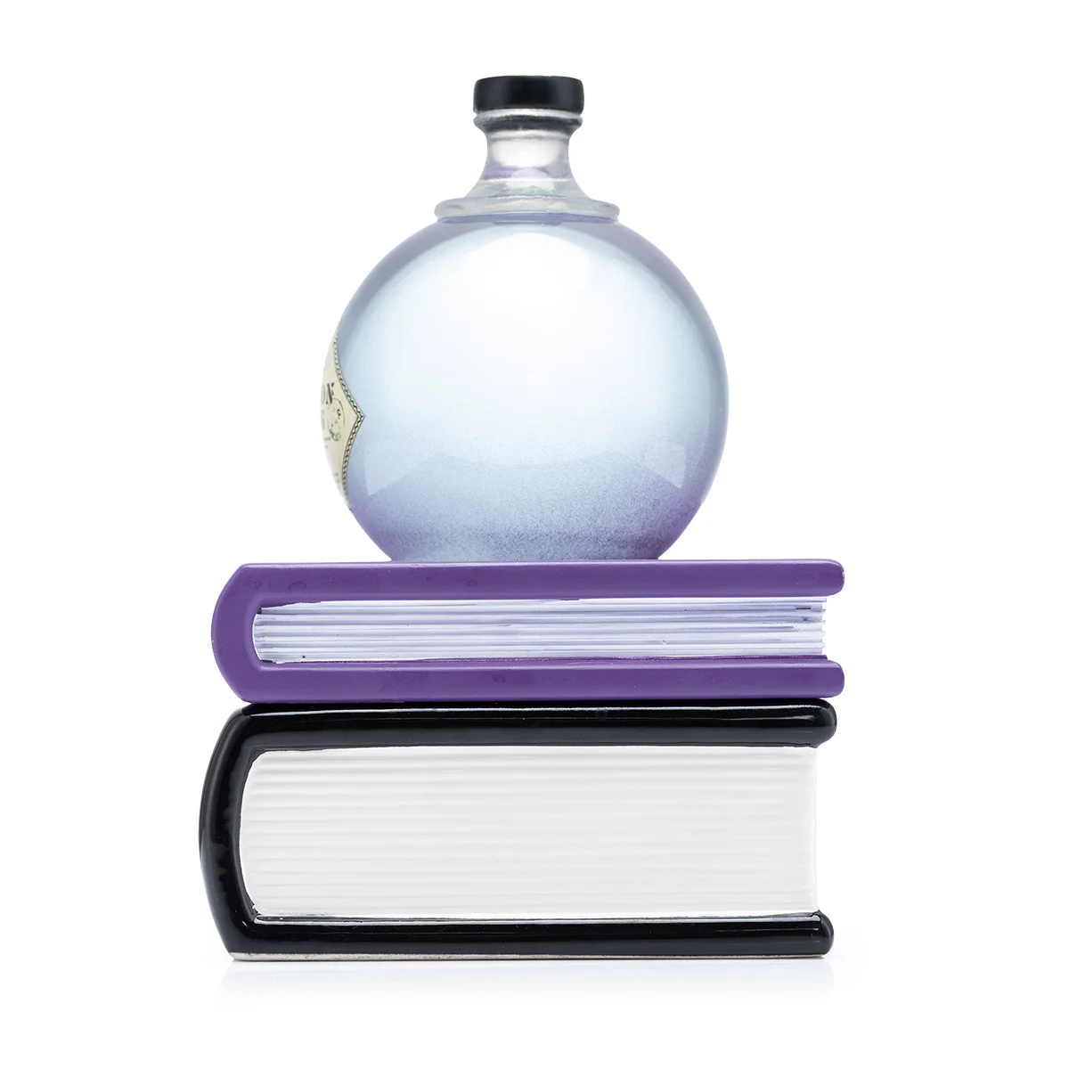 Harry Potter stacked books candle with potion bottle