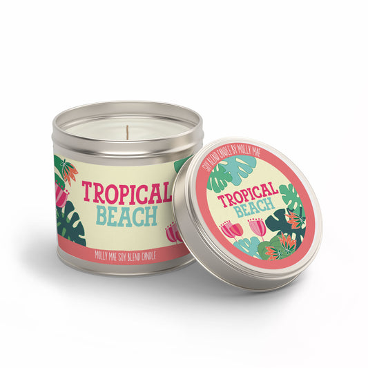Tropical Beach Candle In A Tin 180g Molly Mae