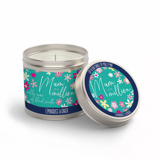 Mum In A Million - Lemongrass & Ginger Candle In A Tin 180g Molly Mae