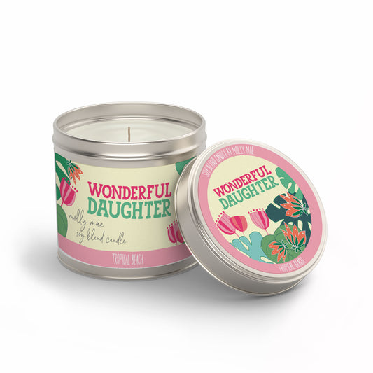Wonderful Daughter - Tropical Beach Candle In A Tin 180g Molly Mae
