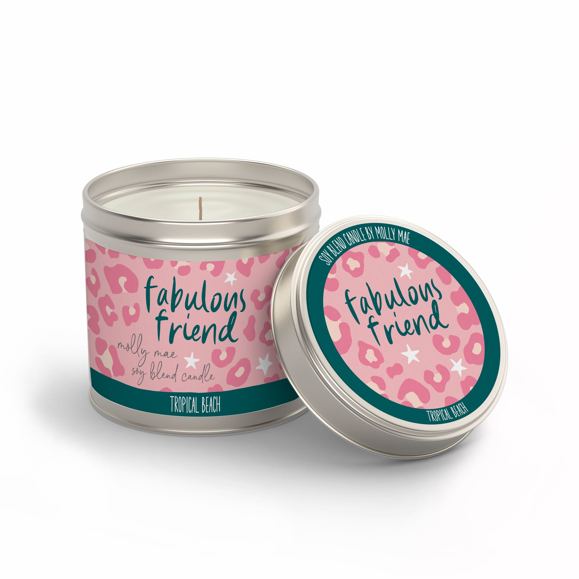 Fabulous Friend - Tropical Beach Candle In A Tin 180g Molly Mae