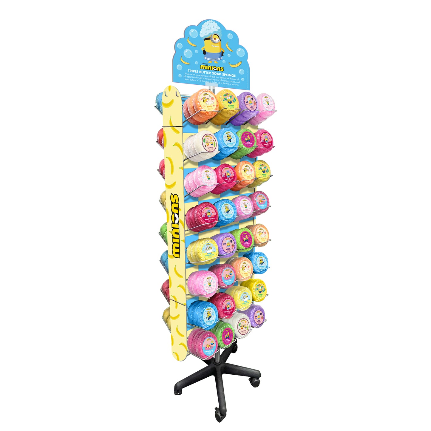 Minions Assorted 192 Soap Sponge Stand