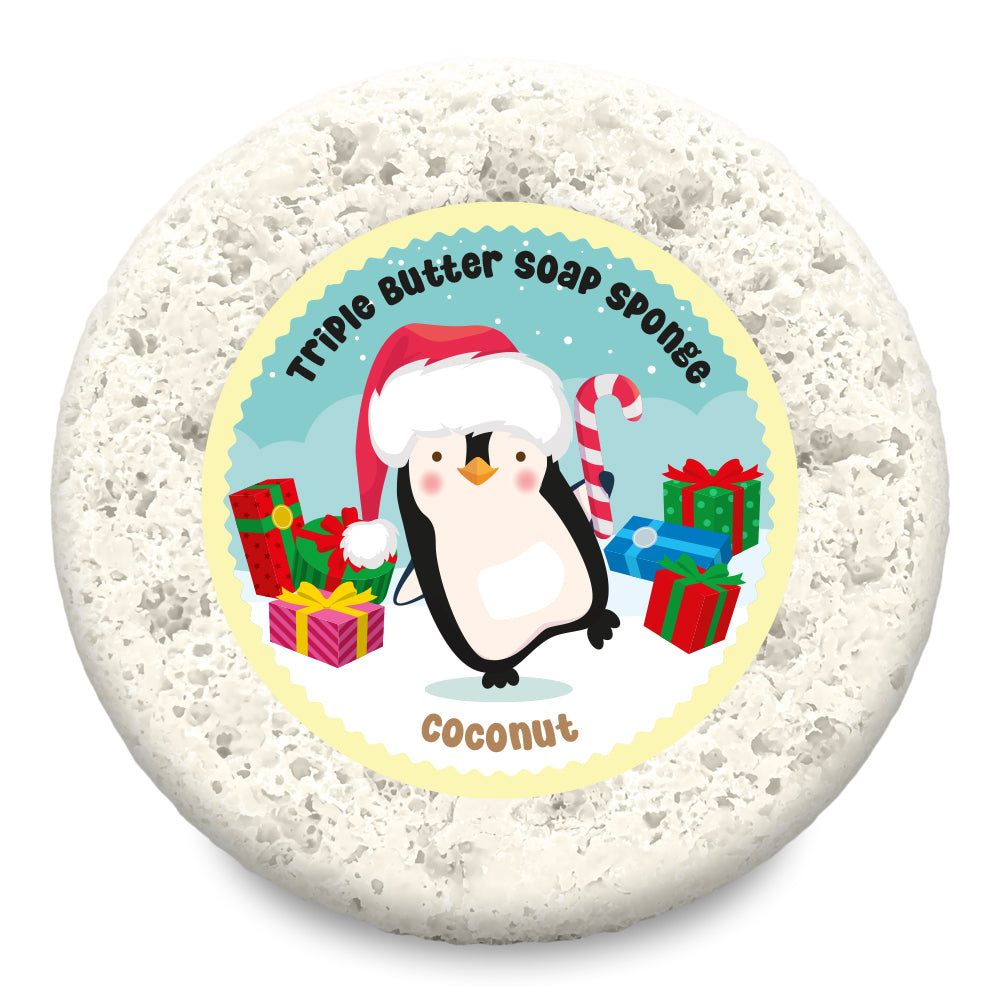 Penguin Coconut Soap Sponge