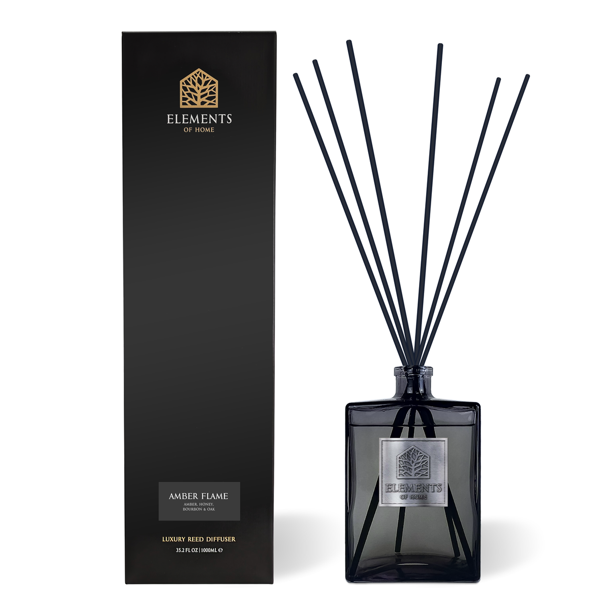 Amber Flame Reed Diffuser 1000ml | Elements Of Home Premium Collection ...