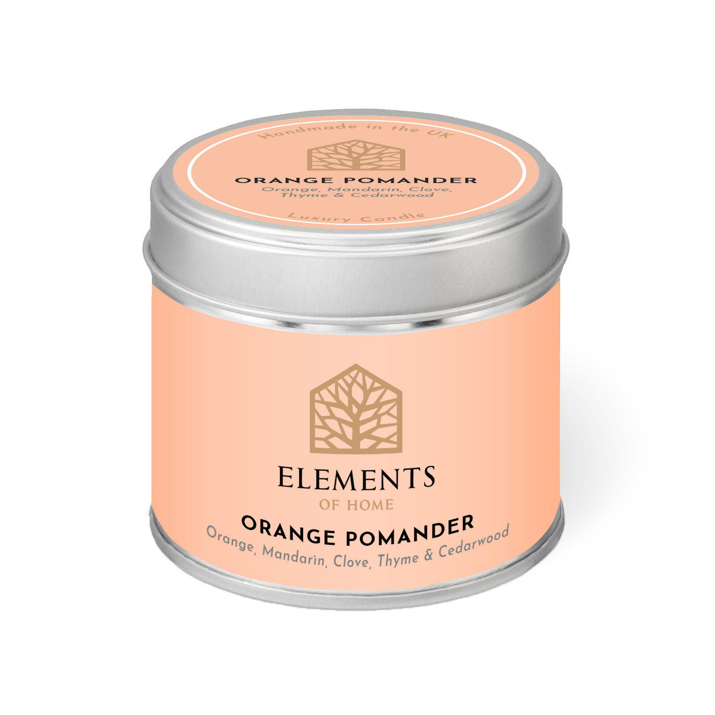 Orange Pomander Candle In A Tin