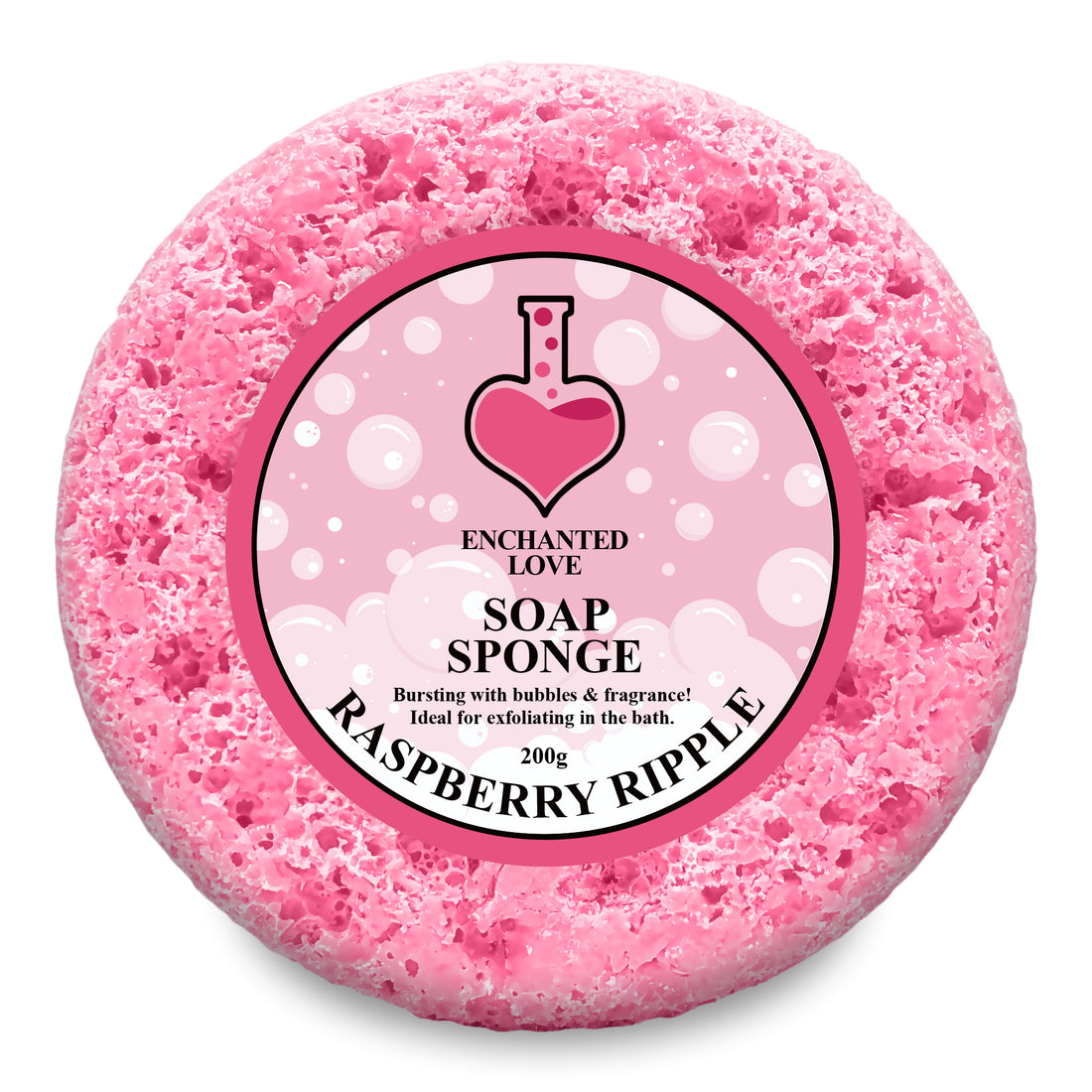 Raspberry Ripple Soap Sponge | Wholesale Soap Sponge | Enchanted Love ...